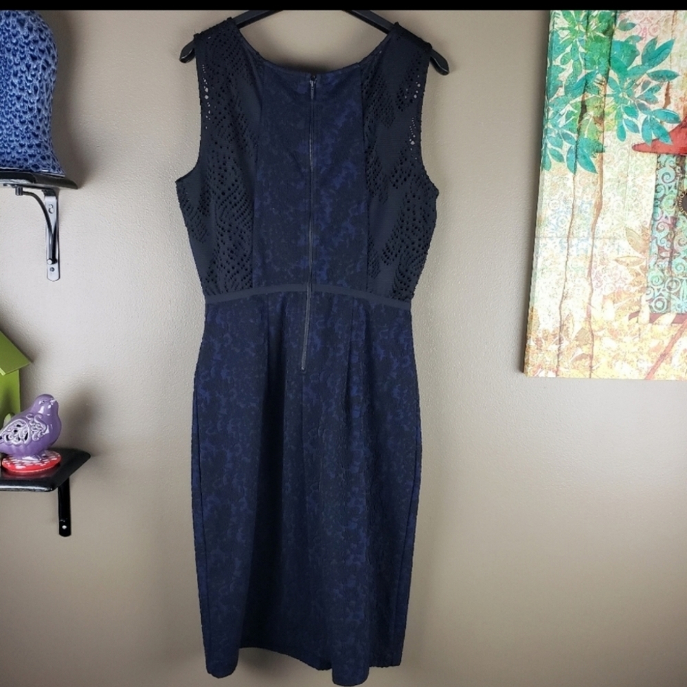 Anthropologie moulinette soeurs Blue Black Lace dress - Picture 3 of 15